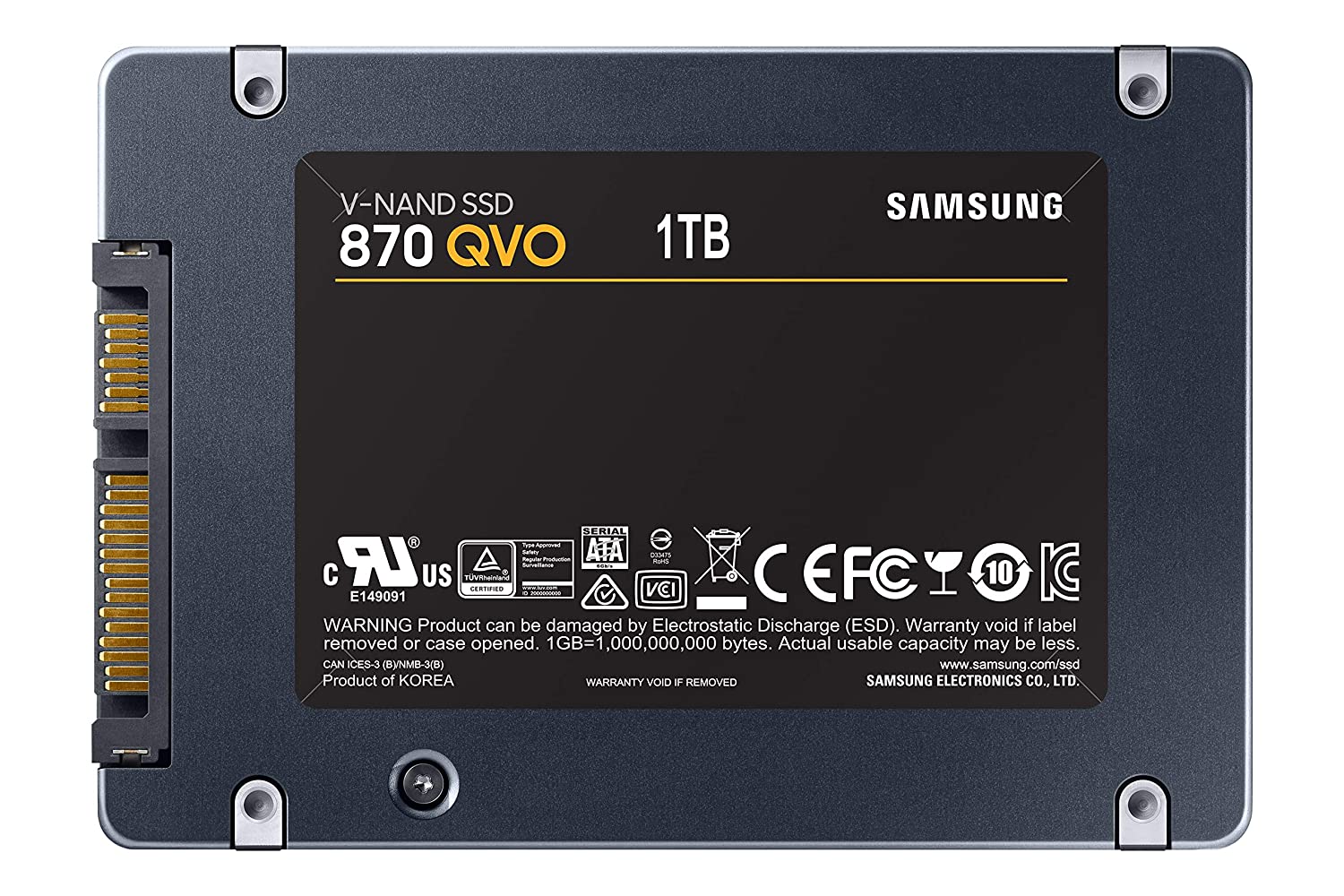 Samsung 870 QVO 1TB SATA 2.5" Internal Solid State Drive (SSD) (MZ-77Q1T0BW)