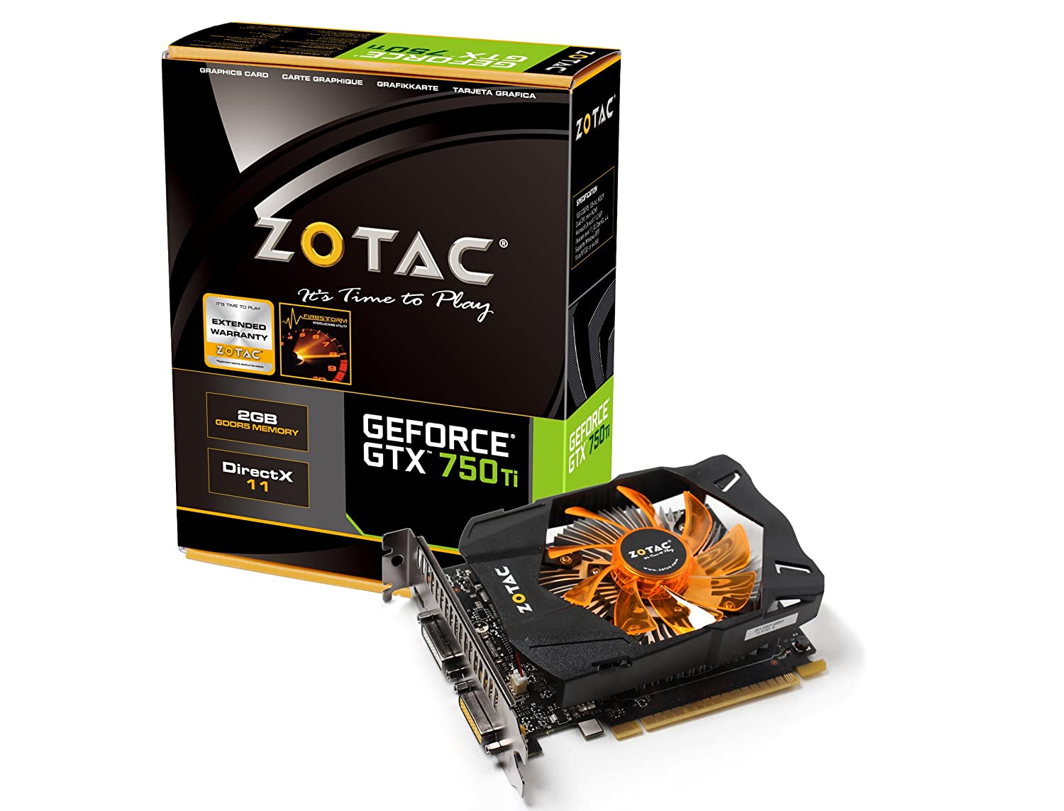 ZOTAC GeForce GTX 750 Ti 2GB Graphics Card (Black/Orange)